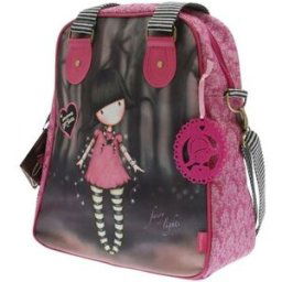 Sac Bandouliere Santoro London Grand sac Gorjuss rose et noir Rose