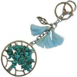Porte clé Sud Trading Porte clefs ou Bijou de sac Arbre de vie - Ciel Bleu