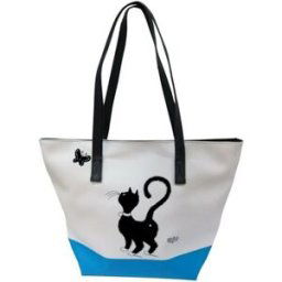 Sac Bandouliere Royal Tapisserie Grand sac Blanc et Bleu Les Chats de Dubout Blanc