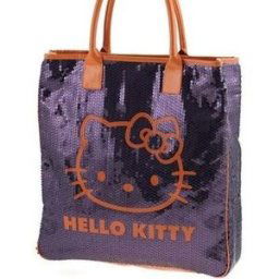 Sac Bandouliere Camomilla Grand sac shopping Sequins pourpre Hello Kitty Violet