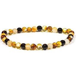Bracelets Phoenix Import Bracelet élastique pierres d'Ambre Marron