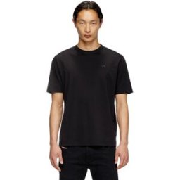 Diesel - T-shirt avec broderie à logo ton sur ton - T-Shirts - Homme - Noir XXL