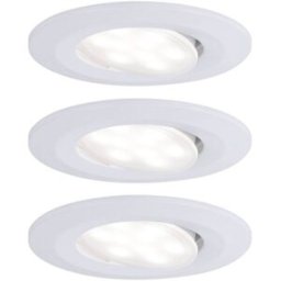 Paulmann Calla Spot LED encastrable pour salle de bains jeu de 3 18 W IP65 blanc mat