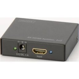 Digitus DS-46304 2 ports Répartiteur HDMI Lecture 3D possible, boîtier métallique 4096 x 2160 pixels noir