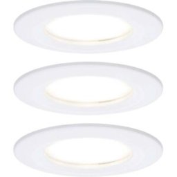 Paulmann Nova Spot encastrable pour salle de bains jeu de 3 LED LED 18 W IP44 blanc mat
