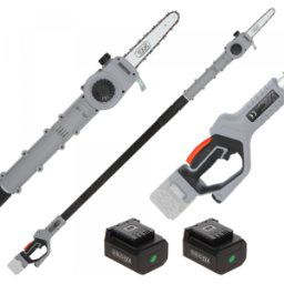 Volpi KVS8000P - Élagueuse à batterie sur perche télescopique avec tête inclinable - 2 x 21.6 V 4.0 Ah