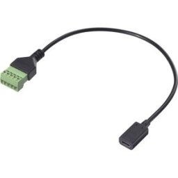 Renkforce USB-C® Câble adaptateur [1x USB-C® femelle - 1x Raccordement par serrage] RF-6443954 30 cm gaine en PVC