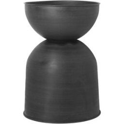 Ferm Living Cache-pot Hourglass grand Ø50 cm Noir-gris foncé