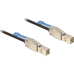 Delock disque dur Câble de raccordement [1x Mini SAS mâle (SFF-8644) - 1x Mini SAS mâle (SFF-8644)] 1.00 m noir