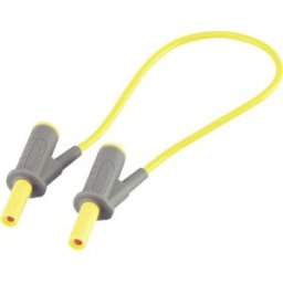 VOLTCRAFT Cordon de mesure de sécurité[Banane mâle 4 mm -Banane mâle 4 mm ] Ultra flexibles 25.00 cm;jaune;MSB-501 10 A