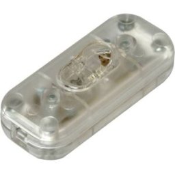 Interrupteur pour câble souple Kopp 191310089 avec décharge de traction transparent 1 x Off/On 2 A 1 pc(s)