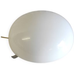 Plafonnier, applique globe opalin par Clairopal, milieu XXème blanc 25x25x11