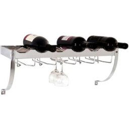 3S. x Home Casier à bouteilles en métal pour 6 bouteilles et 10 verres unisex