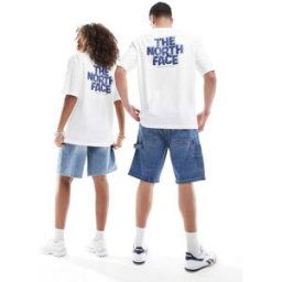 The North Face - T-shirt oversize Ã logo blocs de pierre au dos - Blanc Blanc XL unisex