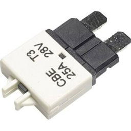 Hansor Circuit Breaker Standard, type 3, Manual Reset, 25A CBE3 Series 25A Disjoncteur pour fusible plat standard 25 A blanc 1 pc(s)