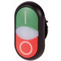 Eaton 284815 M22S-DDLF-GR-X1/X0 Bouton-poussoir à double touche collerette plastique 1 pc(s)