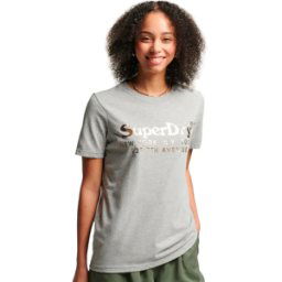 T shirt Superdry Vintage Venue Interest Femme Gris XS
