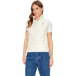 Doudoune sans manche Guess Mini triangle Femme Blanc S