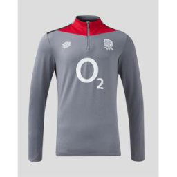 Umbro England Rugby Mid Layer Top 2024 Adults Gris/Rouge 4X Grand. Male