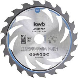 kwb 584554 Lame de scie circulaire au carbure 160 x 20 x 1.0 mm Nombre de dents: 20 1 pc(s)