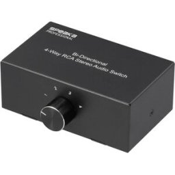 SpeaKa Professional SP-AS-500 4 ports Switch RCA/audio boîtier métallique
