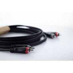 Câble de raccordement Cordial 14835 Cinch-RCA audio [2x Cinch-RCA mâle - 2x Cinch-RCA mâle] 1 m noir gaine en PVC, câble jumelé