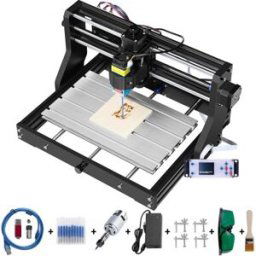 VEVOR Kit de Machine de Gravure Laser Cnc 3018 Pro Routeur 3 Axes 300x180x45 mm Kit de bricolage Gravure avec Module Laser 15 W Gravure au Laser Tableau de