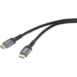 Câble de raccordement SpeaKa Professional HDMI Fiche mâle HDMI-A, Fiche mâle HDMI-A 5.00 m noir SP-13138300 8K UHD Câble HDMI