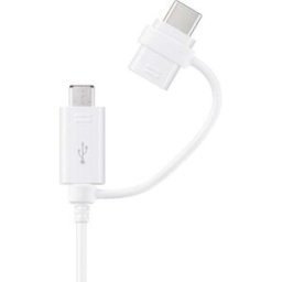 Samsung de téléphone portable Cordon [1x USB - 1x Micro USB, USB-C® mâle] 1.50 m USB, Micro USB, USB-C®