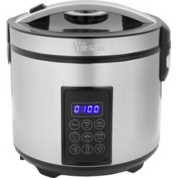 Tristar RK-6138 Cuiseur vapeur avec écran, fonction cuiseur de riz, revêtement anti-adhésif, avec verre doseur, fonction minuteur acier