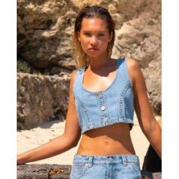 Rip Curl X Abrand Débardeur Jean Ariane Vintage Blue 2XS female