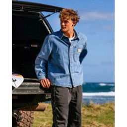 Rip Curl X Abrand A5 Surchemise en JeanLarry Tape Vintage Indigo Marle XL male
