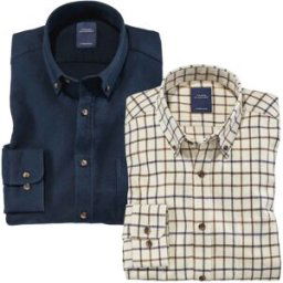 Pierre Clarence Chemise droite coton col boutonnée - les 2 45-46 (2XL)