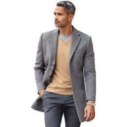 Pierre Clarence Manteau court laine et cachemire 54