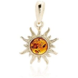 Pendentifs Cleor Pendentif en argent 925/1000 et ambre Argenté