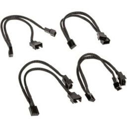 Akasa PWM Lüftersplitter, 4er Pack Contrôleur de ventilateur PC noir