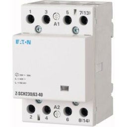 Eaton Z-SCH230/63-40 Contacteur dinstallation Tension nominale: 230 V, 240 V Courant de commutation (max.): 63 A 4 NO (T) 1 pc(s)