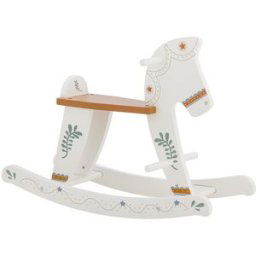 Bloomingville Cheval à bascule Ruddy White