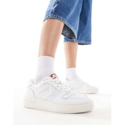 Levi's - Glide L - Baskets Ã semelle chunky avec empiÃ¨cement logo - Blanc Blanc 35.5 female