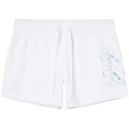 Short Calvin Klein Jeans Logo Knit Blanc