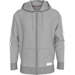 Tommy Hilfiger Long-Sleeved Full Zip Hoodie Grey HeatherP61 XL Male