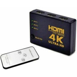 Marmitek 3 ports Switch HDMI avec télécommande, Lecture 3D possible 3840 x 2160 pixels