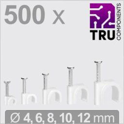 TRU COMPONENTS T24CA128 Cavalier TC-13448464 Plage de Ø du faisceau 2 à 12 mm blanc 500 pc(s)