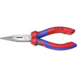 Knipex 25 02 160 pour lélectronique et la mécanique de précision Pince plate à becs ronds droite Acier électrique Vanadium 160 mm