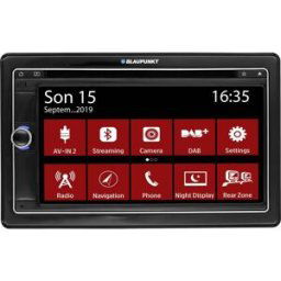 Blaupunkt Las Vegas 690 DAB Ampli-tuner multimédia 2 DIN kit mains libres bluetooth, connexion possible à une caméra de recul, port pour commande au volant,
