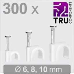 TRU COMPONENTS T24CA126 Cavalier TC-13448456 Plage de Ø du faisceau 3 à 10 mm blanc 300 pc(s)