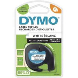 Ruban Letratag LT Dymo - Ruban plastique - noir/blanc - 12 mm x 4 m