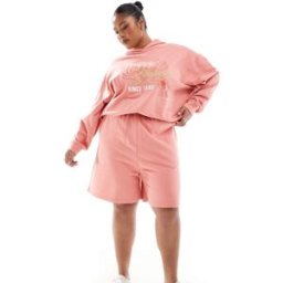 Renee Studio Plus - ExclusivitÃ© - Short d'ensemble en molleton - PÃªche-Orange Orange 44 female