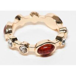 ASOS DESIGN - Bague avec pierres ambre et cristaux - DorÃ© DorÃ© L female