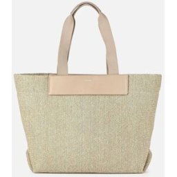 CK RAFFIA LARGE SHOPPER par Calvin Klein Beige T.U Sacs